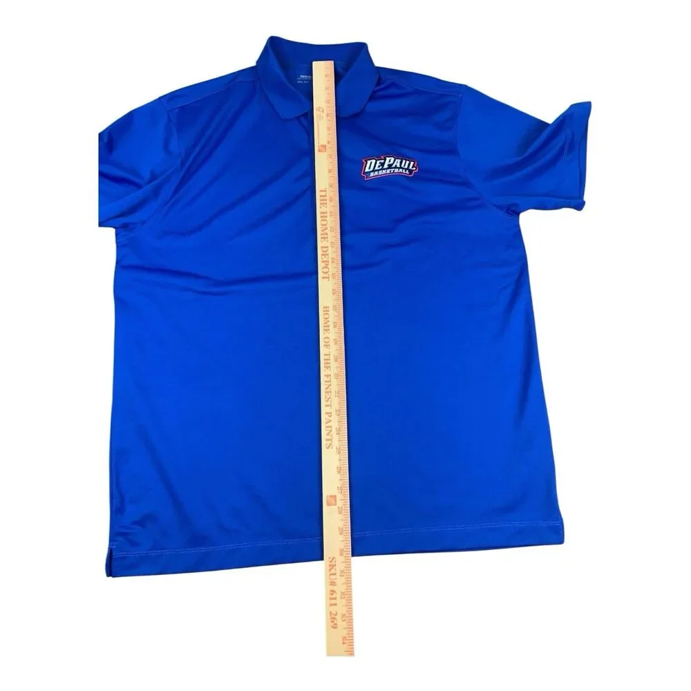 DePaul Blue Demons Nike Dri Fit Polo Shirt, Blue, Moisture Wicking, Size XL